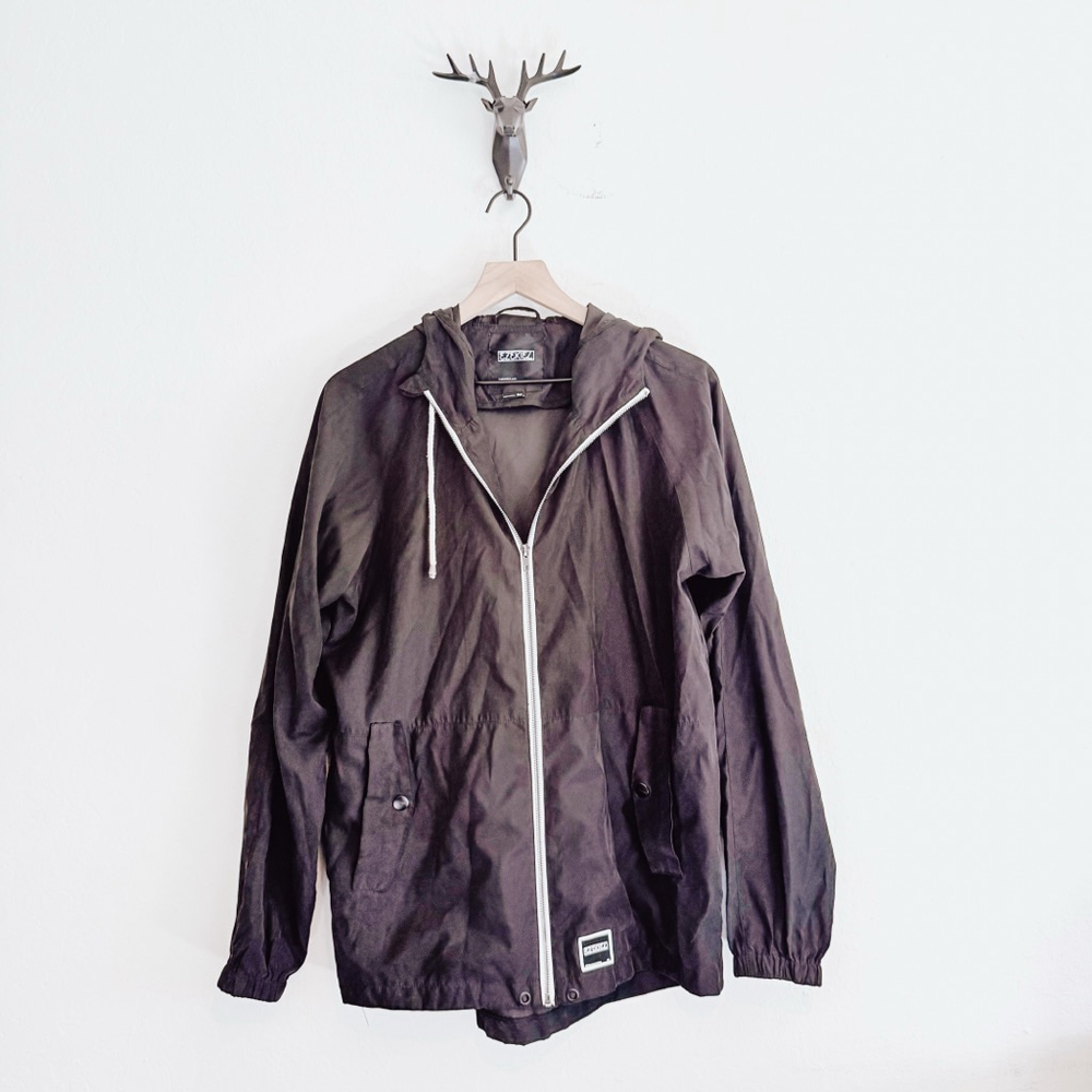 Ezekiel Men's Black Windbreaker Full Zip Jacket Size Medium